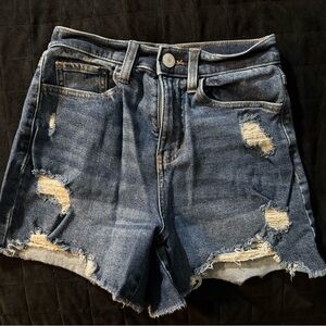 SO Blue Distressed Jean Shorts